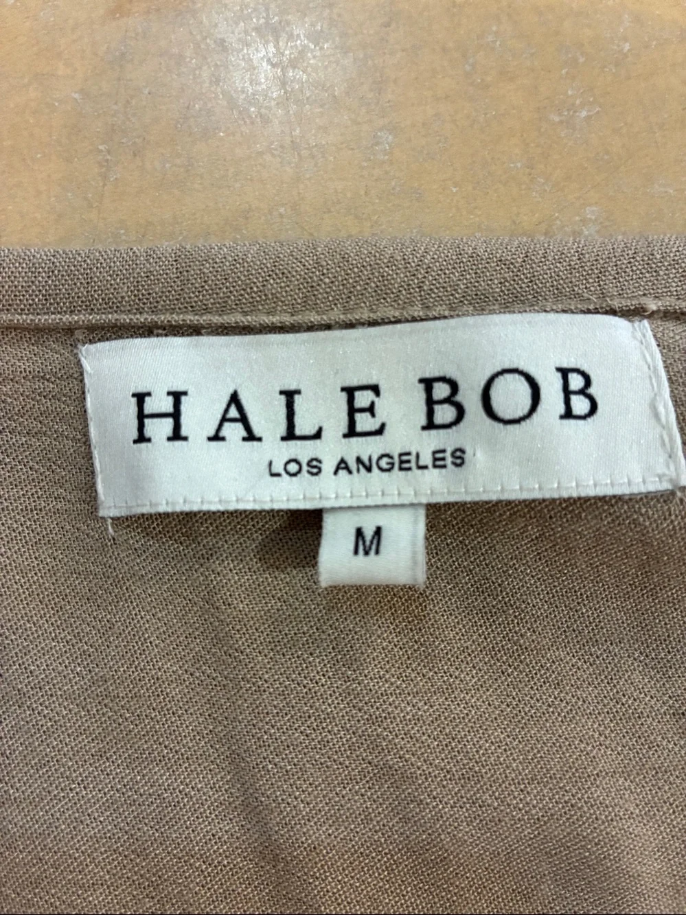Hale Bob Leighton Taupe & Gold Maxi Dress with Lace Trim - Picture 7 of 8